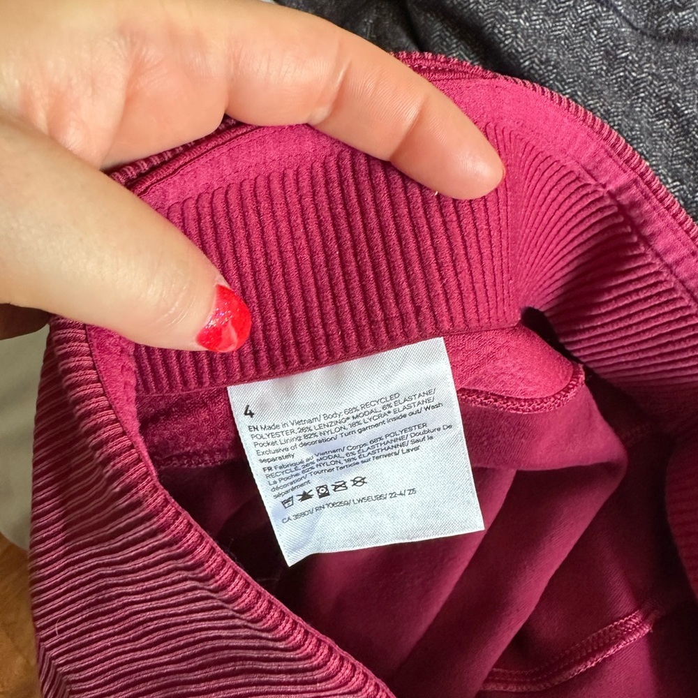 Lululemon Brushed Softstreme Ribbed Zip Flared Pant 32.5" - Picture 5 of 6